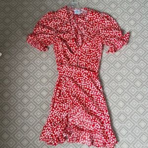 Princess Polly Red Floral Mini Sundress